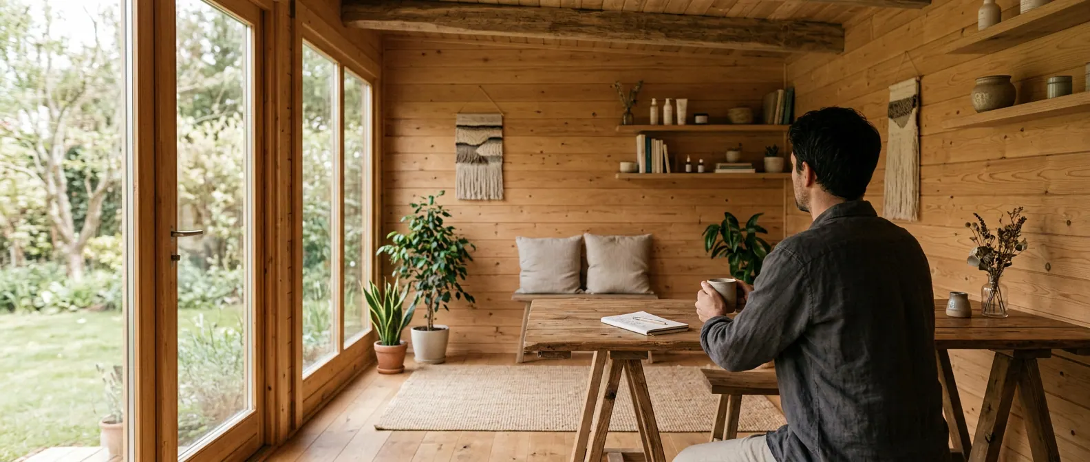 Lämminhenkinen hyvinvointistudio, rauhallinen tunnelma